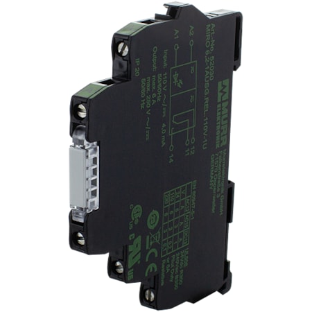 Murrelektronik MIRO 6.2 110V-1U OUTPUT RELAY, IN: 110 VAC/DC - OUT: 250 VAC/DC / 6 A, 1 C/O  - 6, 2 mm screw term 52030